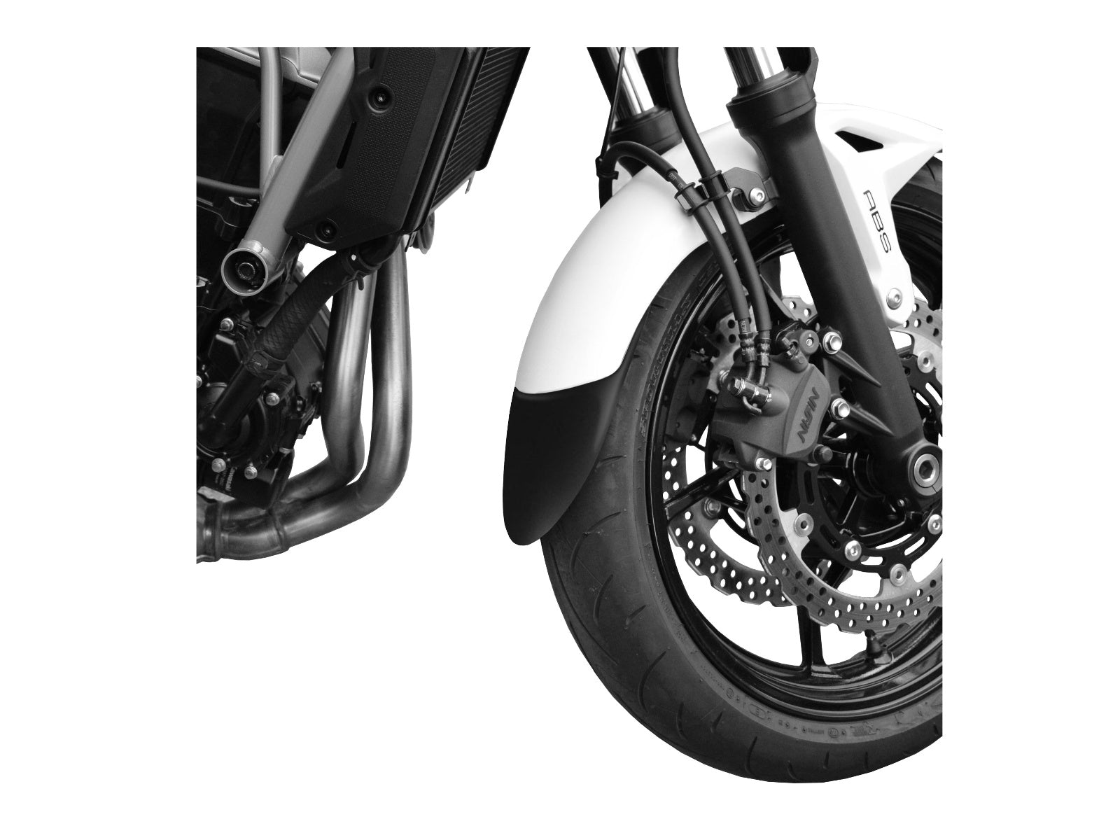 Puig Front Mudguard Extender In Black for Kawasaki Ninja 650 (17-25)