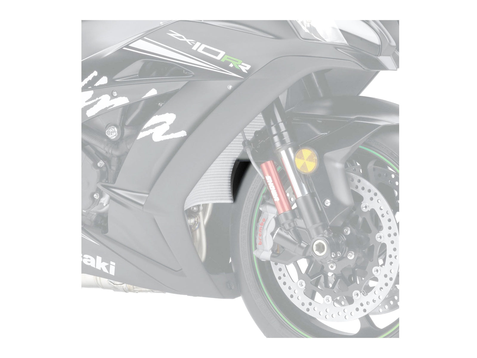 Puig Front Mudguard Extender In Black for Kawasaki Ninja H2 SX (18-21)