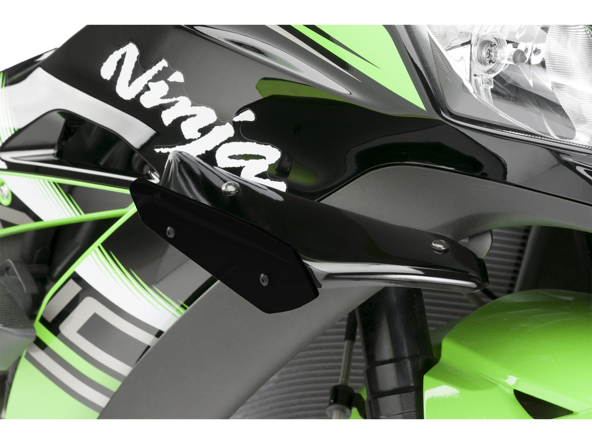 Puig Sport Downforce Spoilers In Black for Kawasaki ZX-10R Ninja KRT (16-20)