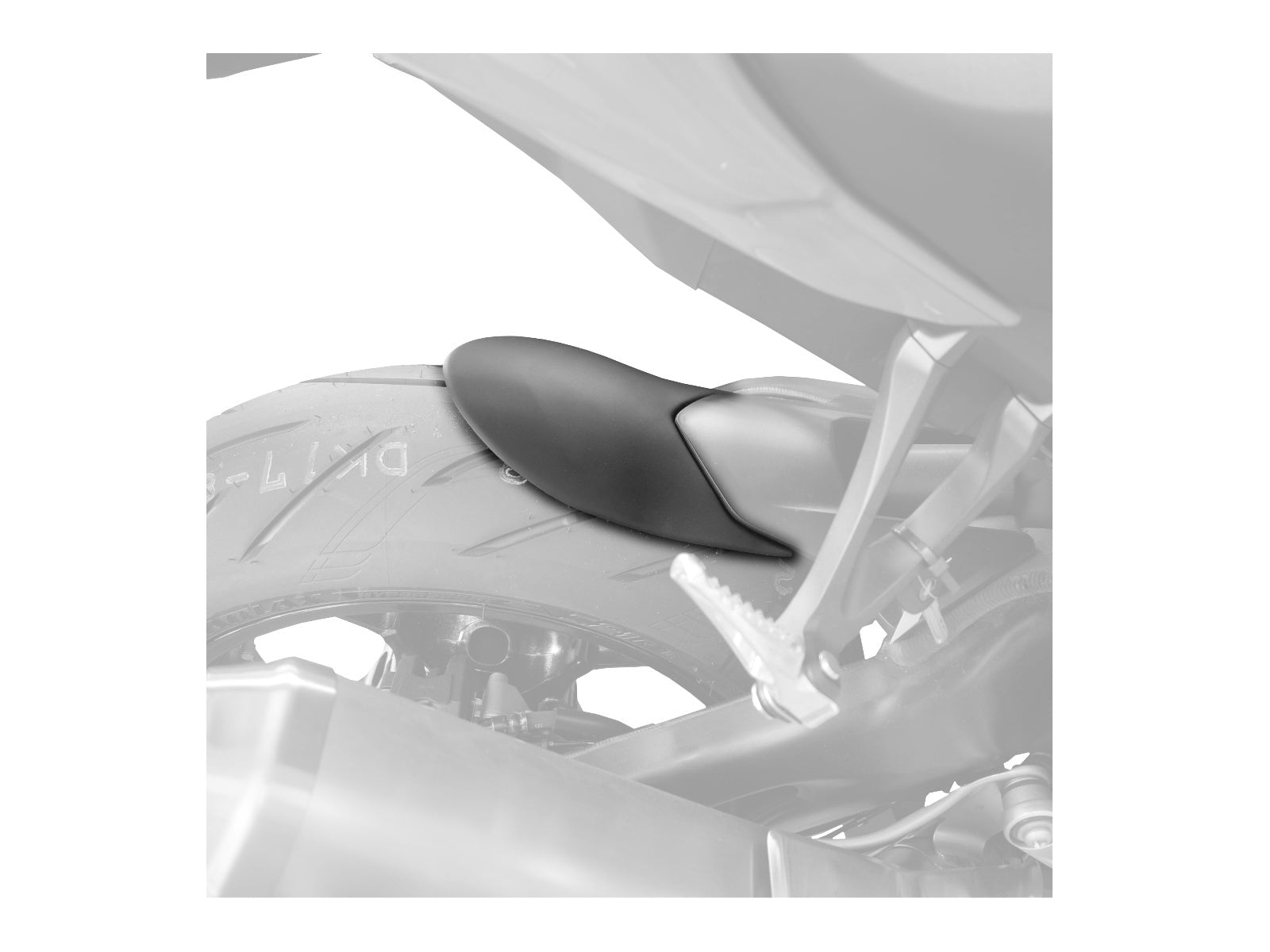 Puig Rear Mudguard Extender In Matt Black for Honda CBR1000 RR Fireblade (13-19)