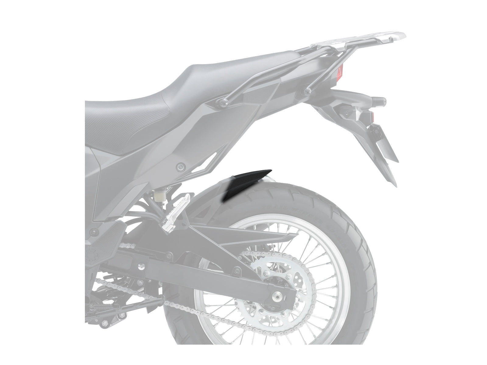 Puig Rear Mudguard Extender In Matt Black for Kawasaki Versys-X 300 (17-20)