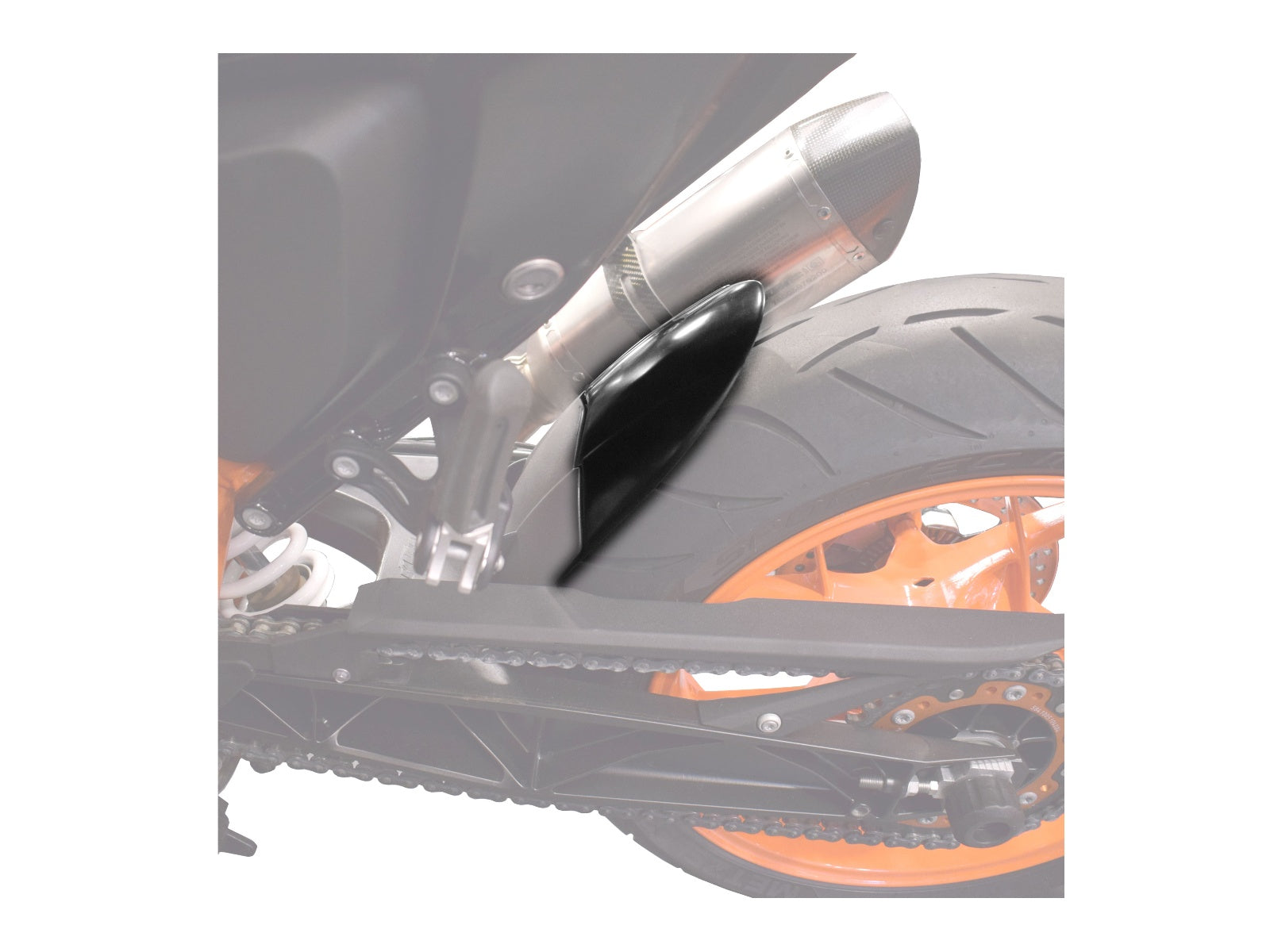 Puig Rear Mudguard Extender In Matt Black for KTM 690 Duke R (13-17)