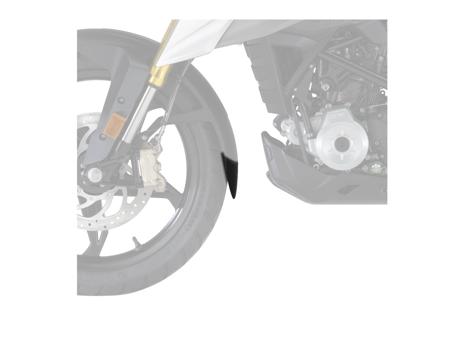 Puig Front Mudguard Extender In Black for BMW G310 GS (17-20)