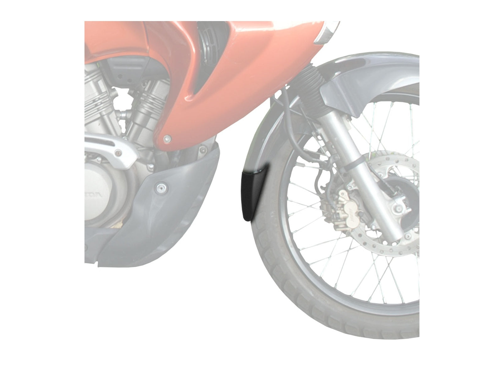 Puig Front Mudguard Extender In Black for Honda Transalp XL650V (01-07)
