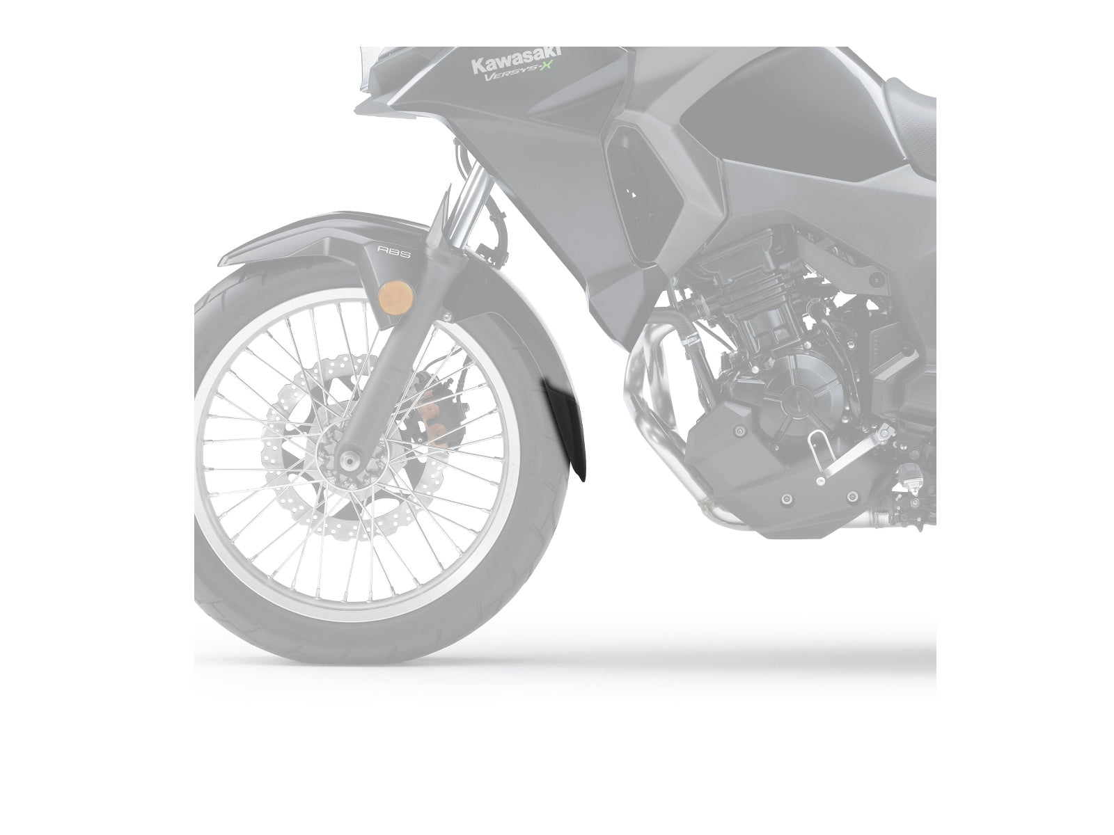 Puig Front Mudguard Extender In Black for Kawasaki Versys-X 300 Urban (17-20)