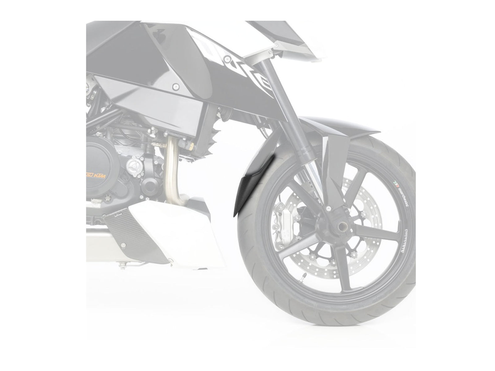 Puig Front Mudguard Extender In Black for KTM 690 Duke (08-11)