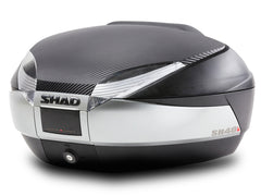 SHAD SH48 Top Box - Titanium - Backrest and Carbon Cover - 48 Litres