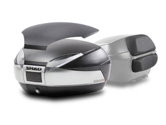 SHAD SH48 Top Box - Titanium - Backrest and Carbon Cover - 48 Litres