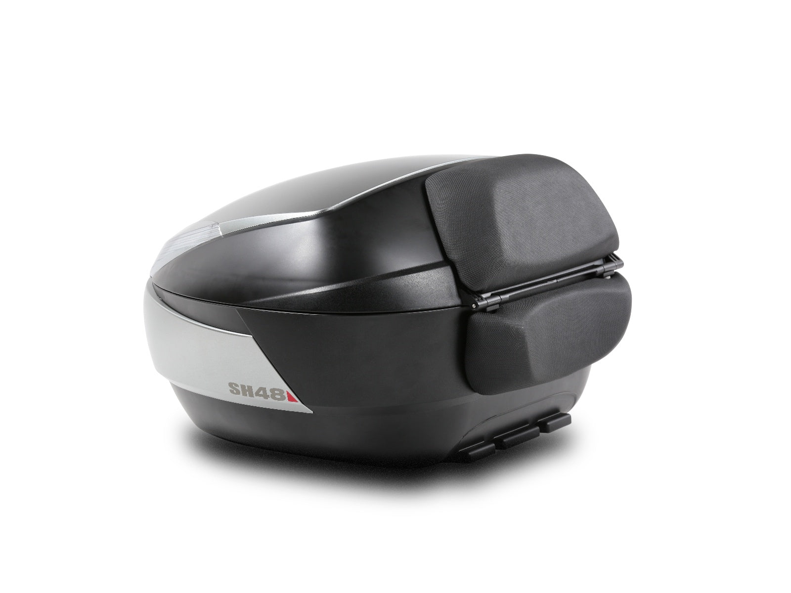 SHAD SH48 Top Box - Titanium - Backrest and Carbon Cover - 48 Litres