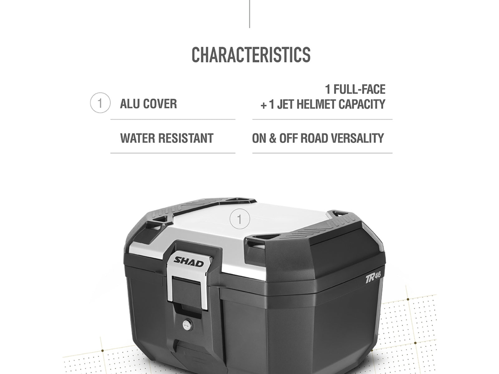 SHAD TR46 Top Box - Aluminium - 46 Litres