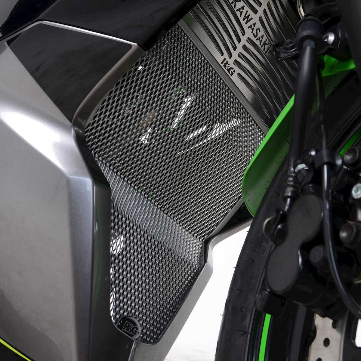 R&G Downpipe Grille Titanium for Kawasaki Ninja 125 (19-26)
