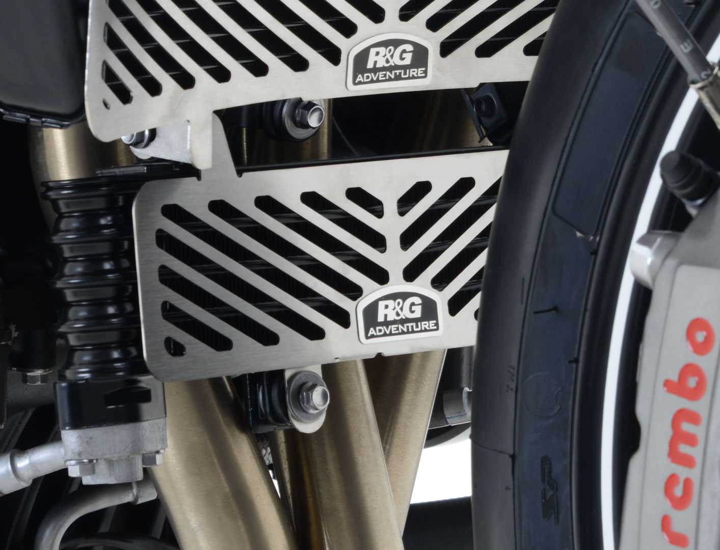 R&G Oil Cooler Guard Stainless Steel for Triumph Speed Triple 955 (11-15)