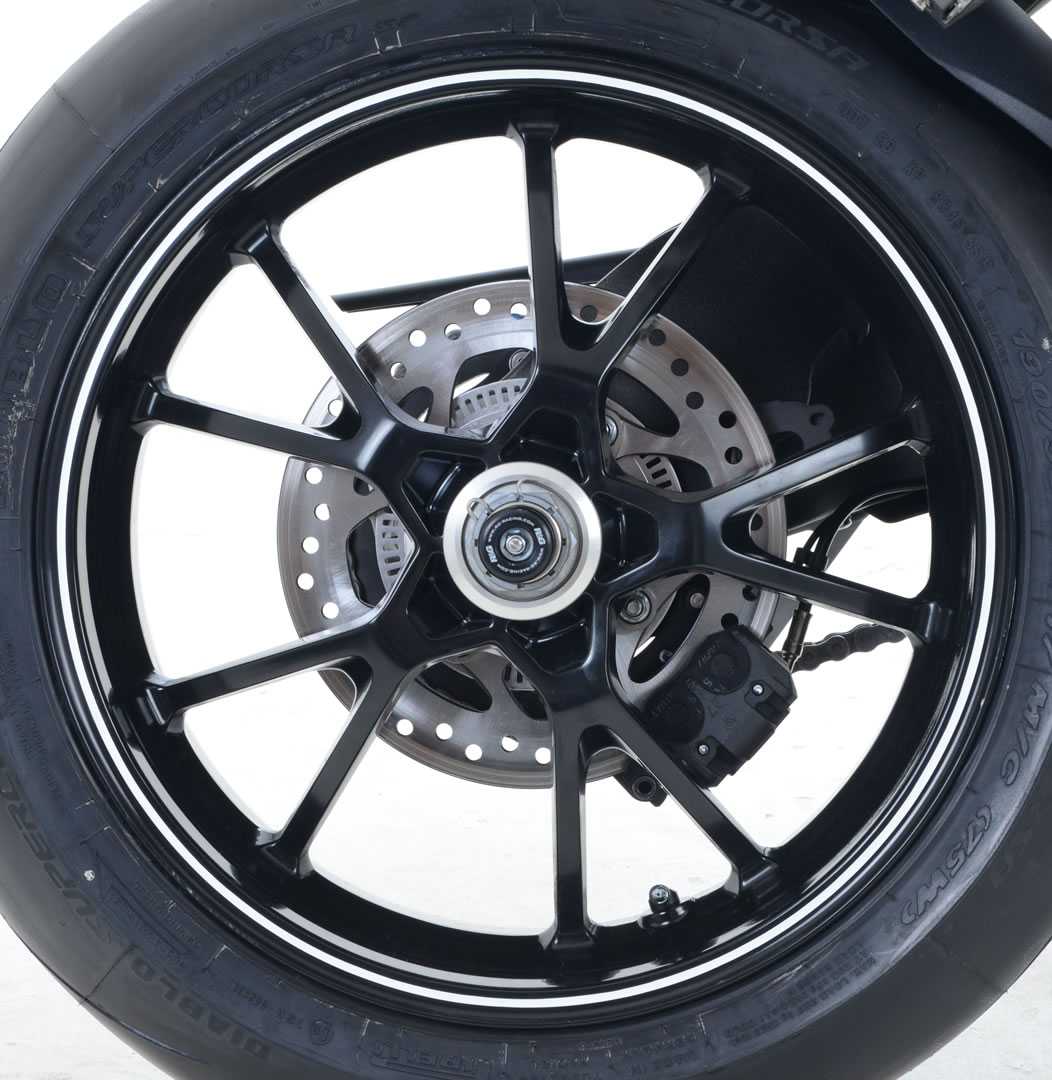 R&G Spindle Swingarm Protectors for Triumph Speed Triple 955 (11-15)