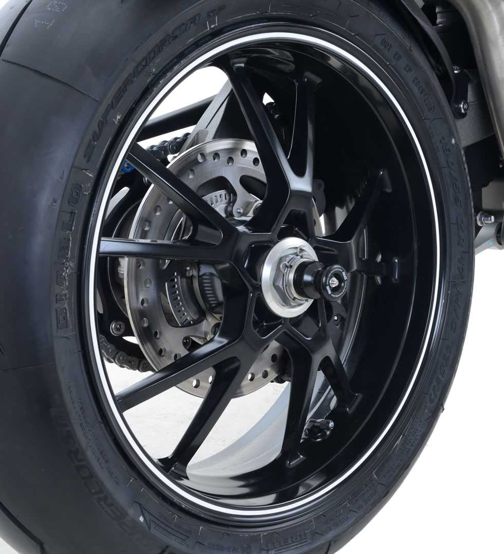 R&G Spindle Swingarm Protectors for Triumph Speed Triple 1050 R (12-18)