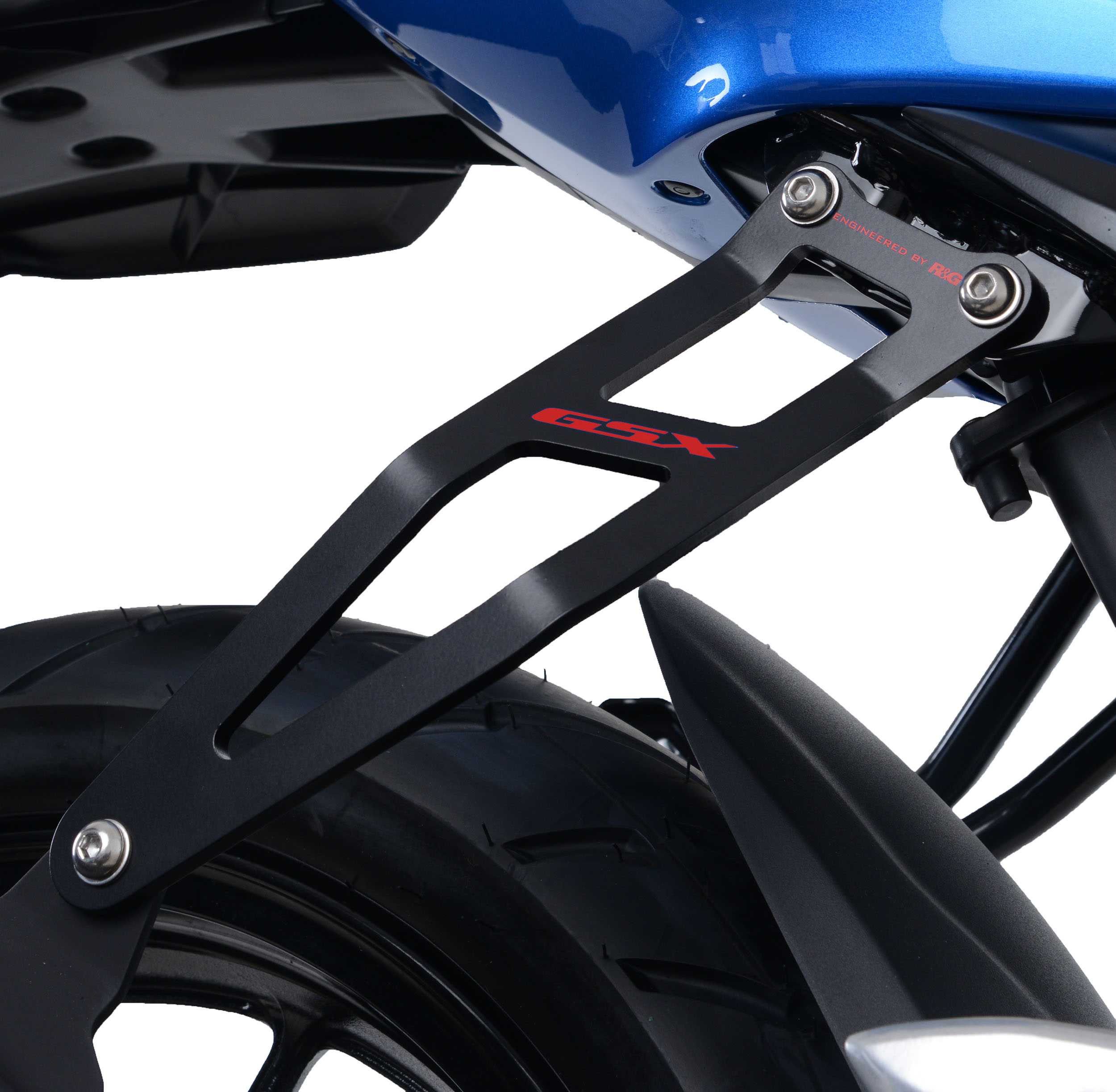 R&G Exhaust Hanger Blue Logo for Suzuki GSX-R125 (17-26)