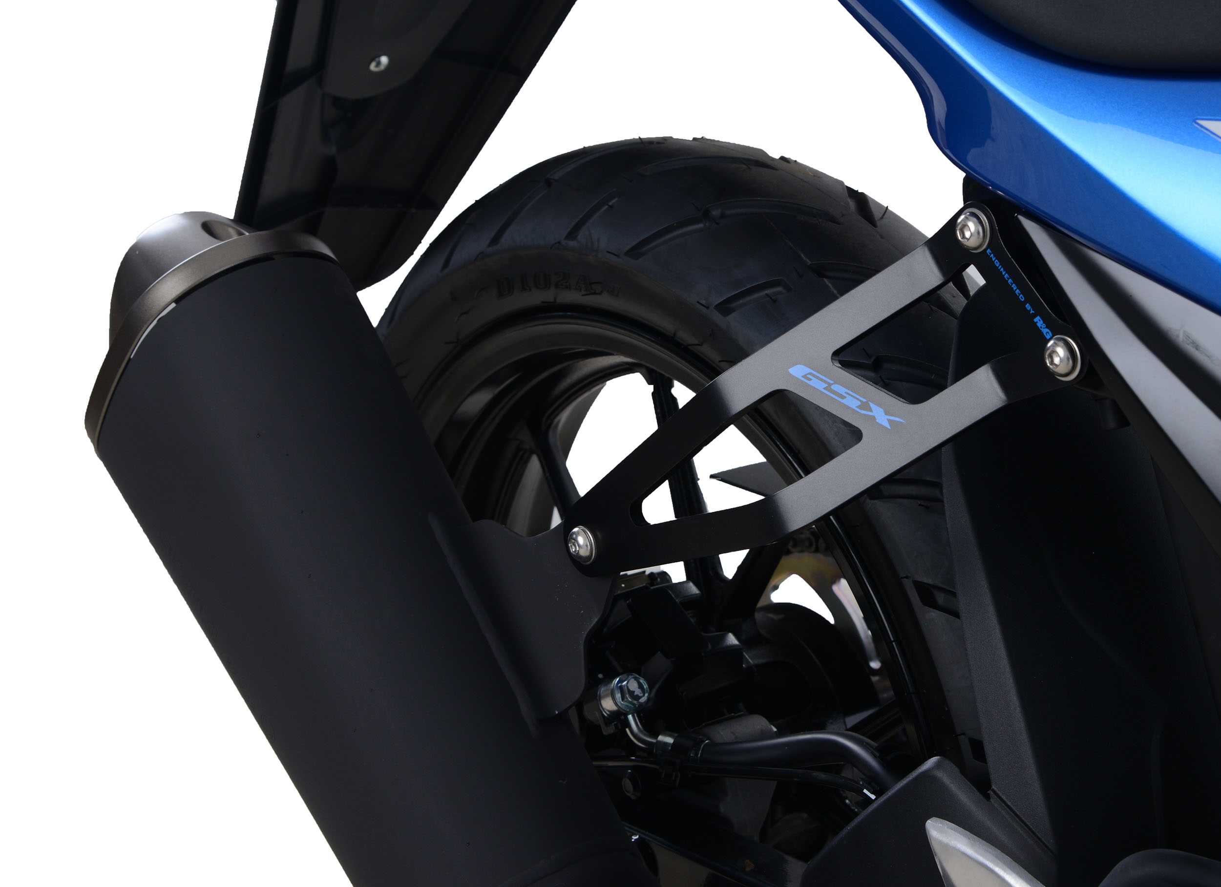 R&G Exhaust Hanger Blue Logo for Suzuki GSX-S125 (17-26)