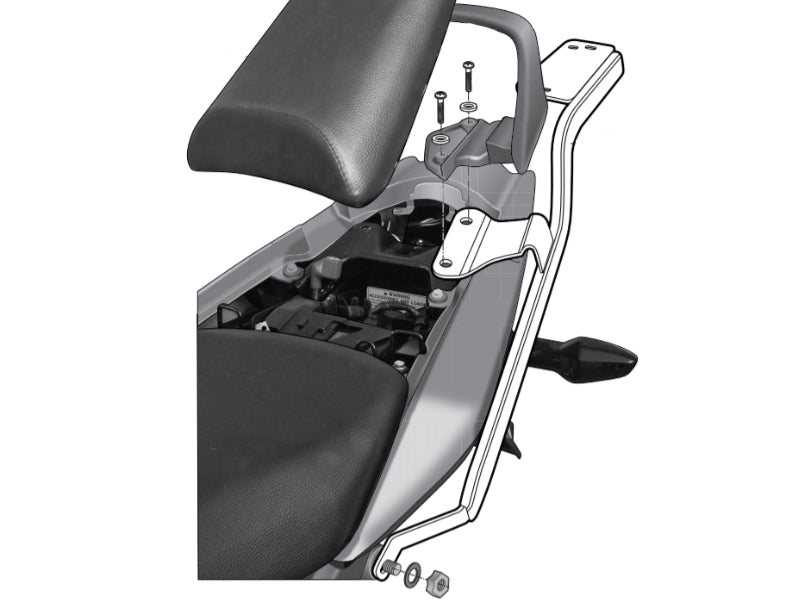 SHAD Top Box Rack for Honda CBF125 (08-14)