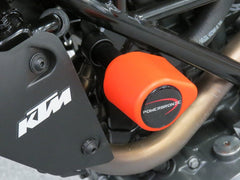 Powerbronze Badged Crash Post Set for KTM 125 Duke (17-23)