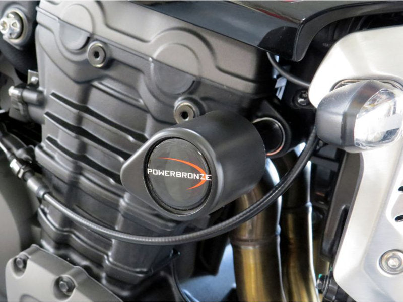 Powerbronze Badged Crash Post Set for Triumph Speed Triple 1200 RS (21-23)