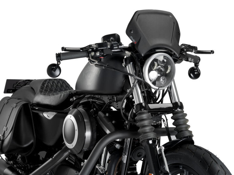 Puig Aluminium Fly Screen In Black for Harley Davidson Sportster 883 Iron XL883N (09-12)