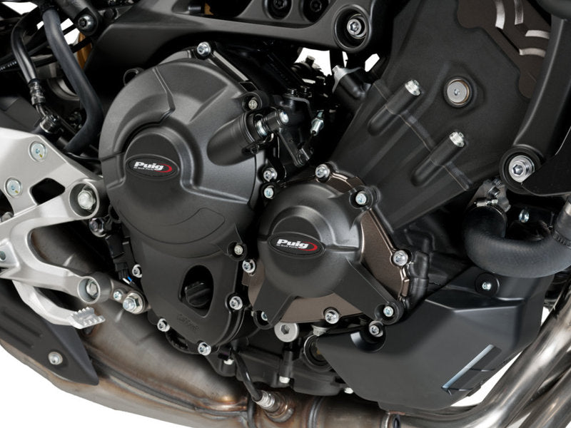 Puig Engine Cover In Black for Yamaha MT-09 Street Rally (13-16)