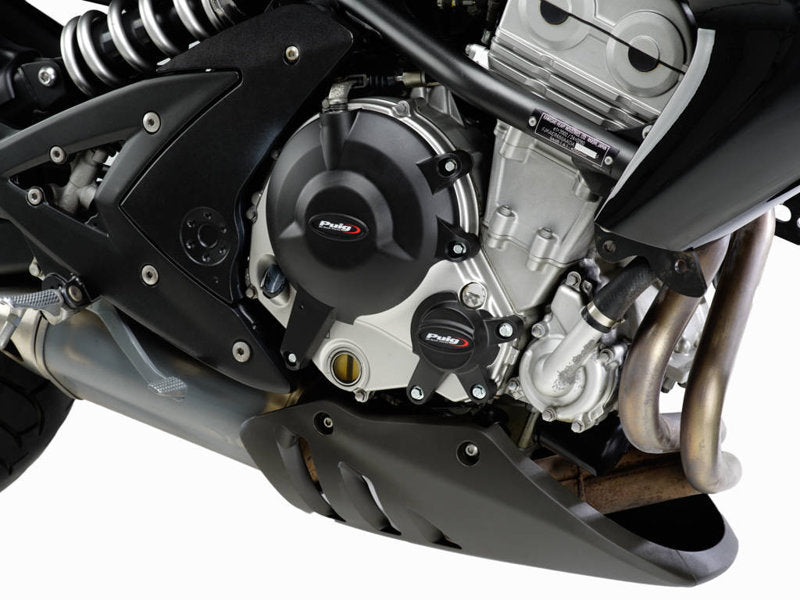 Puig Engine Cover In Black for Kawasaki ER6-N (06-16)