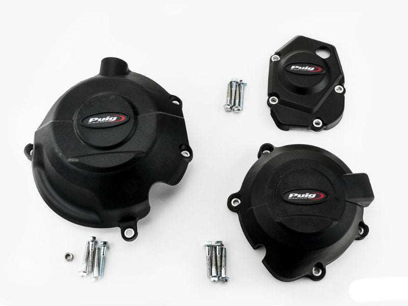 Puig Engine Cover In Black for Kawasaki Z900 SE (22-24)
