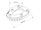 Puig Kickstand Extension Pad In Black for Kawasaki Ninja 1000 SX (20-24)