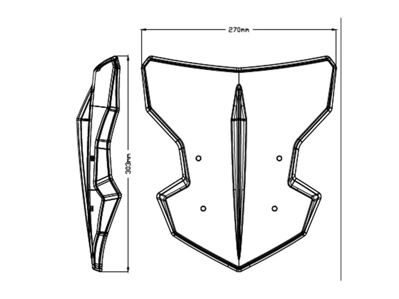 Puig New Generation Sport Screen In Clear for Yamaha MT-03 (20-25)
