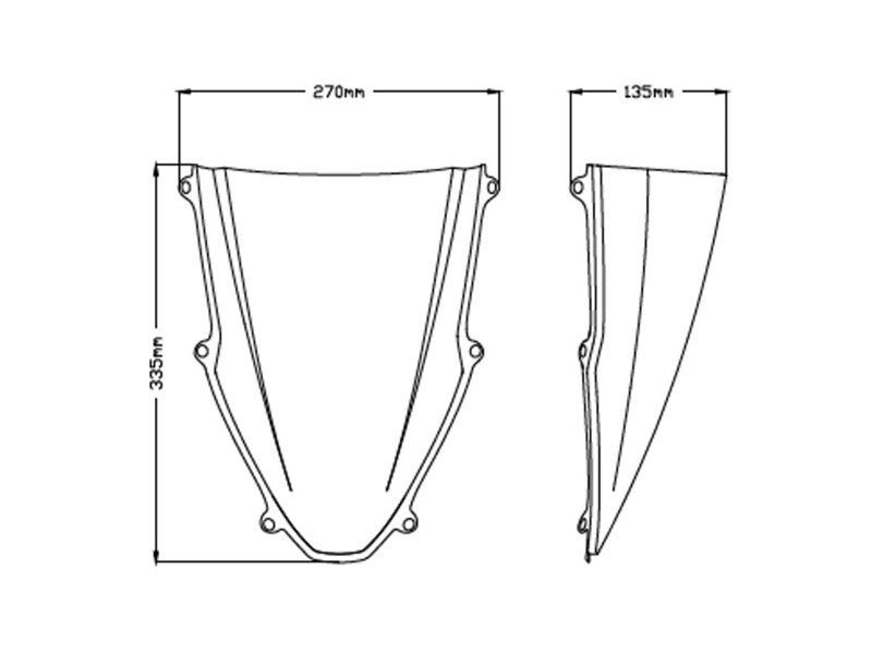 Puig Z-Racing Screen In Clear for Honda CBR1000RR-R Fireblade SP (20-25)