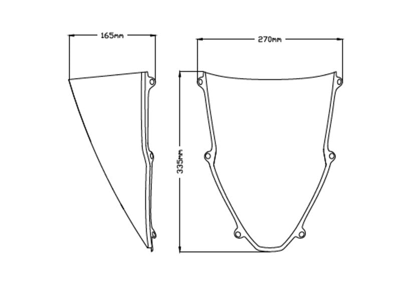 Puig R-Racer Screen In Clear for Honda CBR1000RR-R Fireblade (20-25)