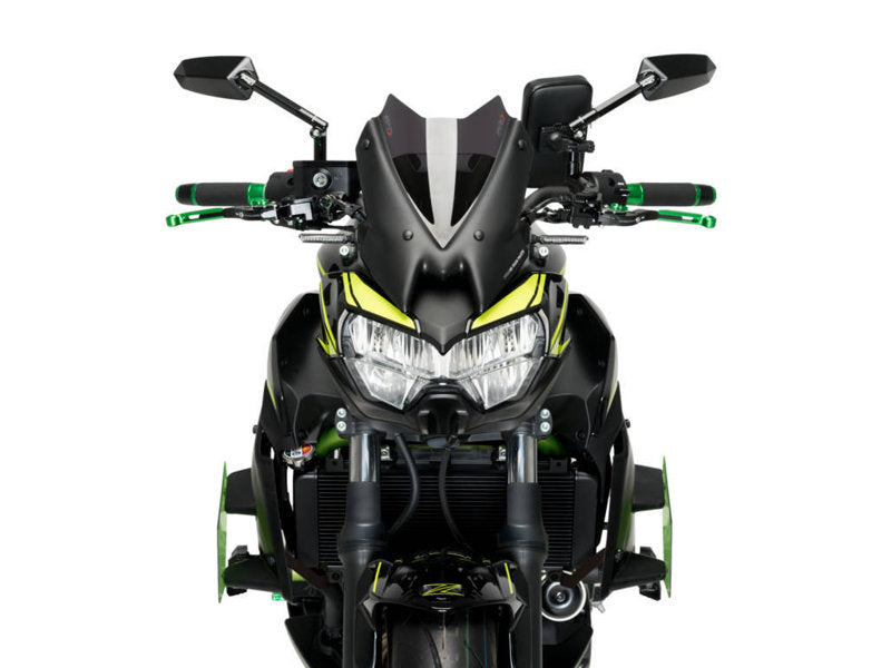 Puig Naked Downforce Spoilers In Black for Kawasaki Z650 (20-25)