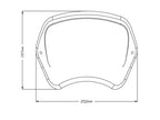 Puig Retro Fly Screen In Matt Black for Harley Davidson Sportster Forty Eight XL1200X (15-20)