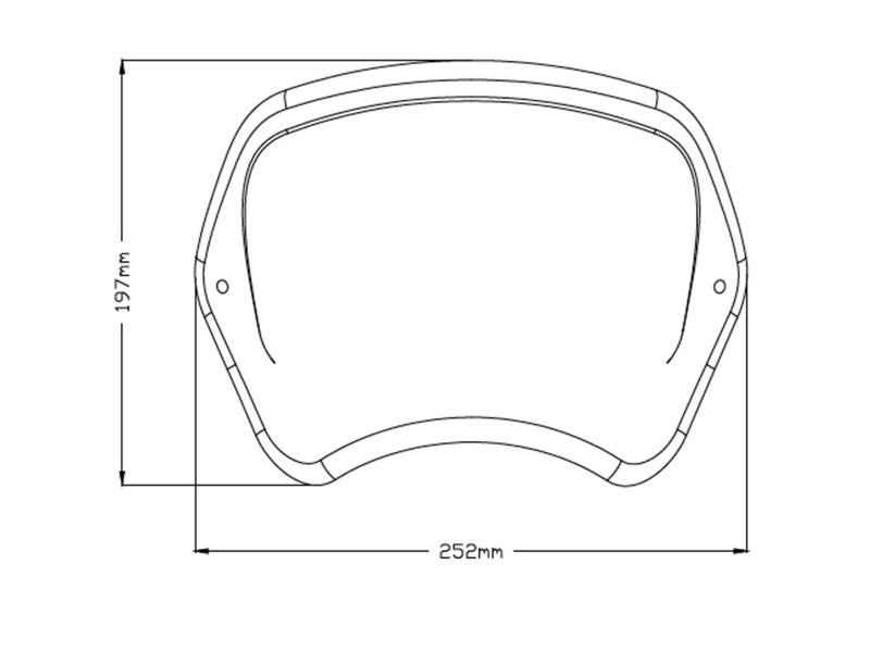 Puig Retro Fly Screen In Matt Black for Harley Davidson Sportster Forty Eight XL1200X (15-20)
