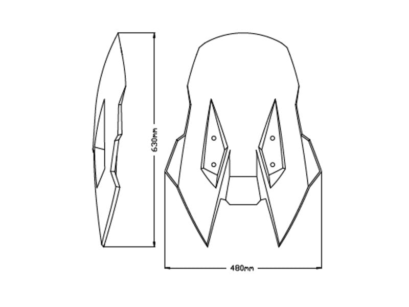 Puig Touring Screen In Clear for Suzuki V-Strom 1050 (20-25)