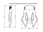 Puig Touring Screen With Extender In Light Smoke for Suzuki V-Strom 1050DE (23-25)