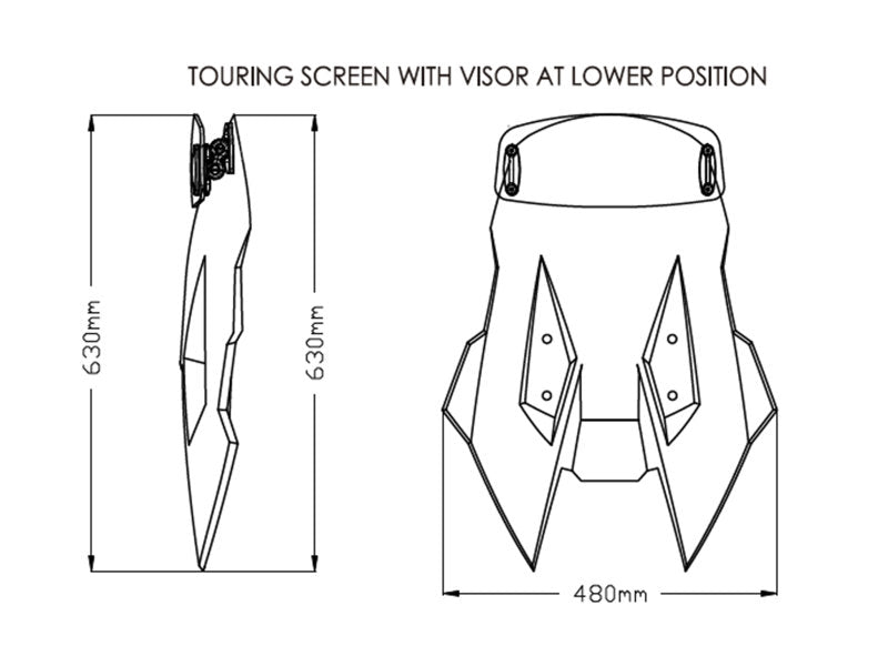 Puig Touring Screen With Extender In Light Smoke for Suzuki V-Strom 1050DE (23-25)