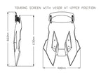 Puig Touring Screen With Extender In Light Smoke for Suzuki V-Strom 1050 XT (20-23)