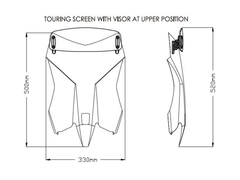 Puig Touring Screen With Extender In Light Smoke for KTM 390 Adventure (20-24)