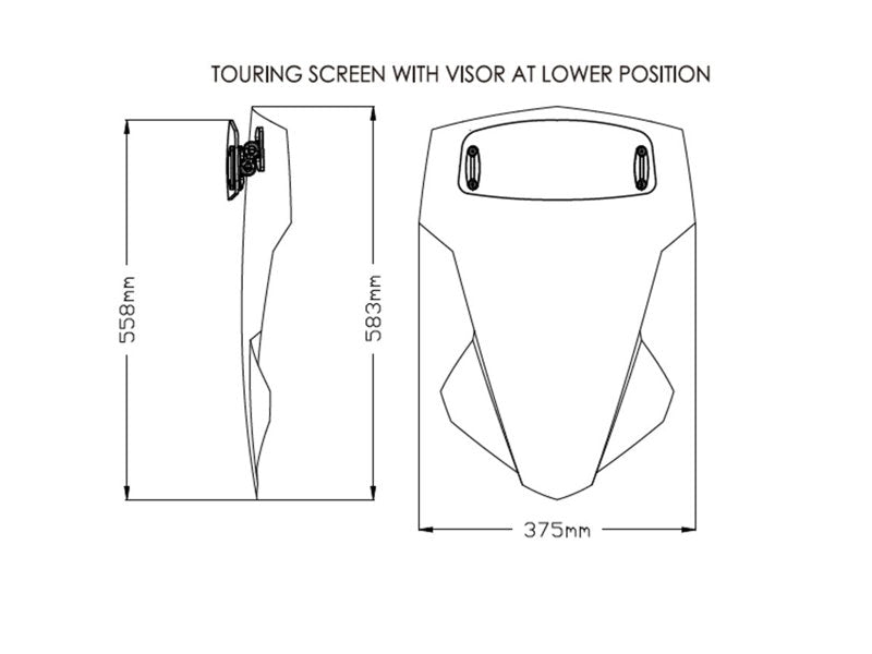 Puig Touring Screen With Extender In Light Smoke for Yamaha Tracer 7 (21-25)