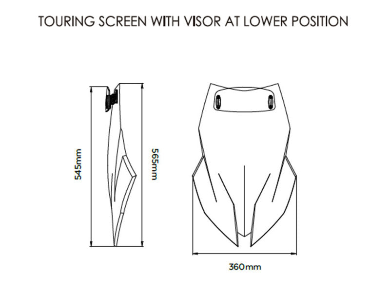 Puig Touring Screen With Extender In Light Smoke for BMW S1000 XR (20-25)
