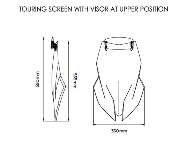 Puig Touring Screen With Extender In Light Smoke for BMW M1000 XR (24-25)