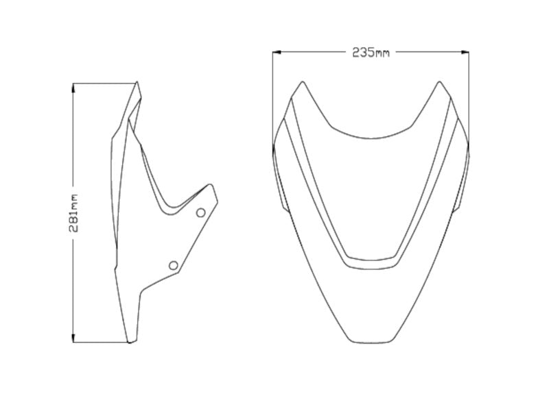Puig New Generation Sport Screen In Clear for Ducati Streetfighter V2 (22-24)