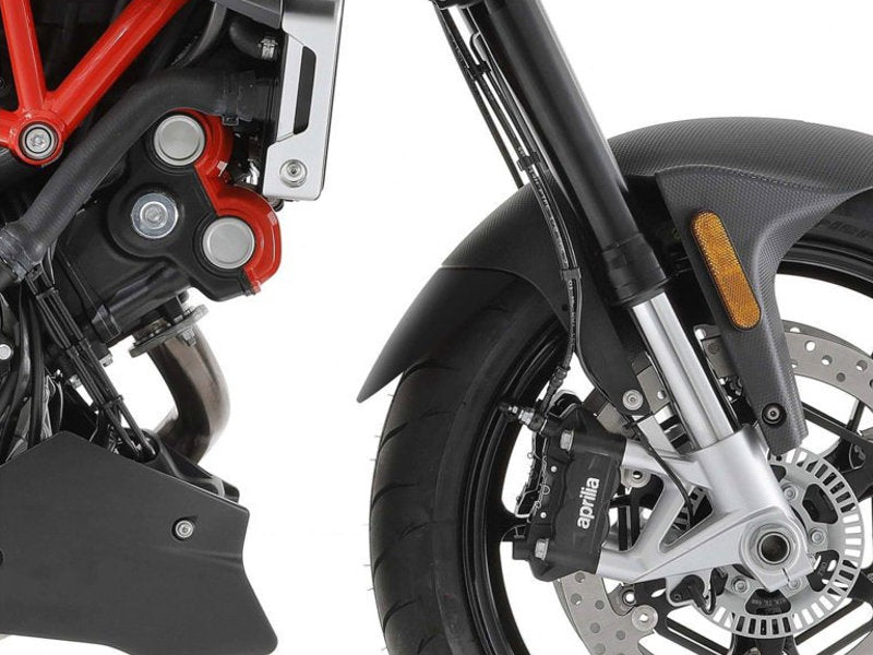 Puig Front Mudguard Extender In Black for Aprilia Tuono V4 1100 RR (15-20)