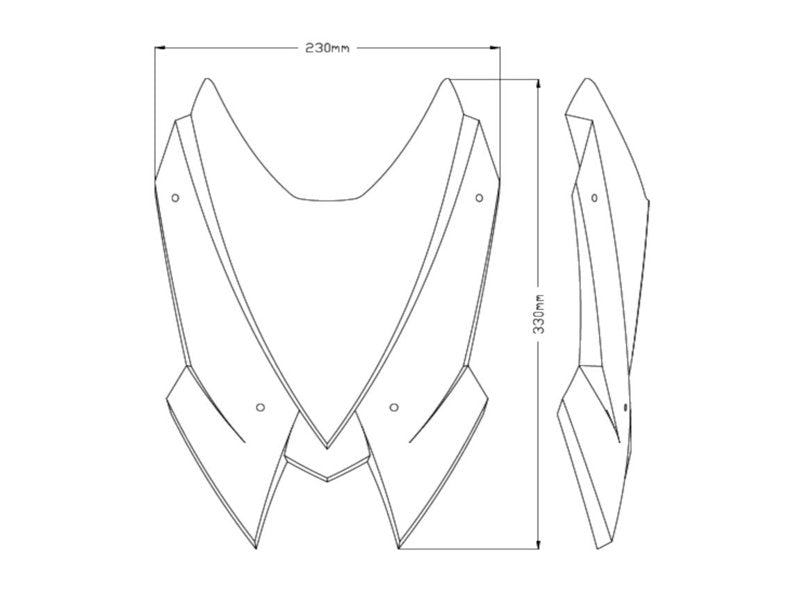 Puig New Generation Sport Screen In Clear for Kawasaki Z H2 SE (21-25)