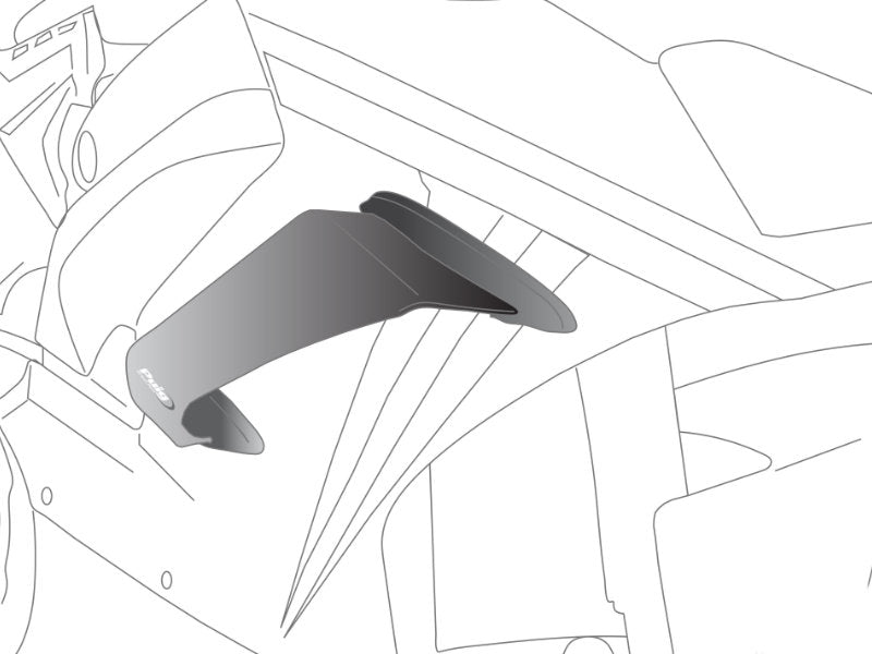 Puig Racing Downforce Spoilers In Light Smoke for Kawasaki ZX-10R (21-25)