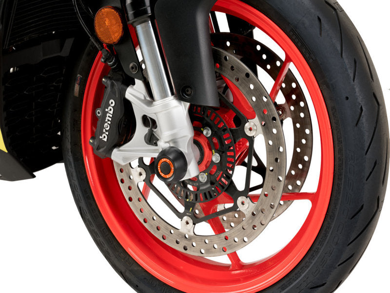 Puig Front Fork Protector In Black for Aprilia Tuono 660 Factory (22-24)