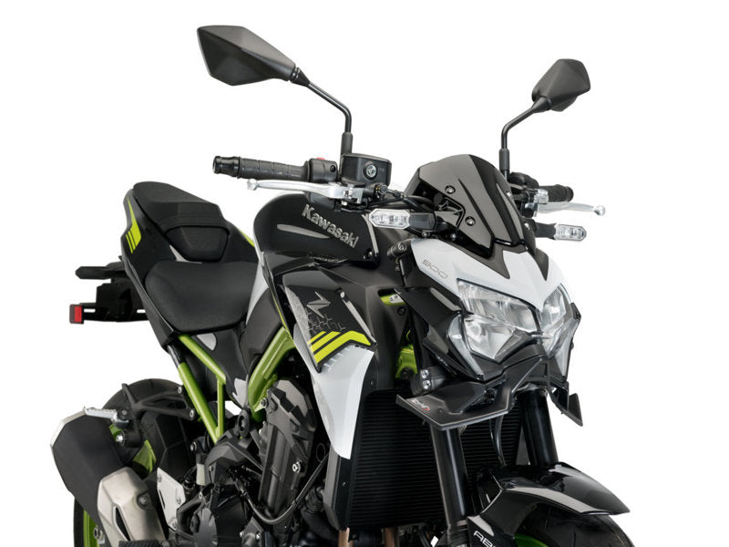 Puig Naked Front Downforce Spoilers In Matt Black for Kawasaki Z900 (20-24)