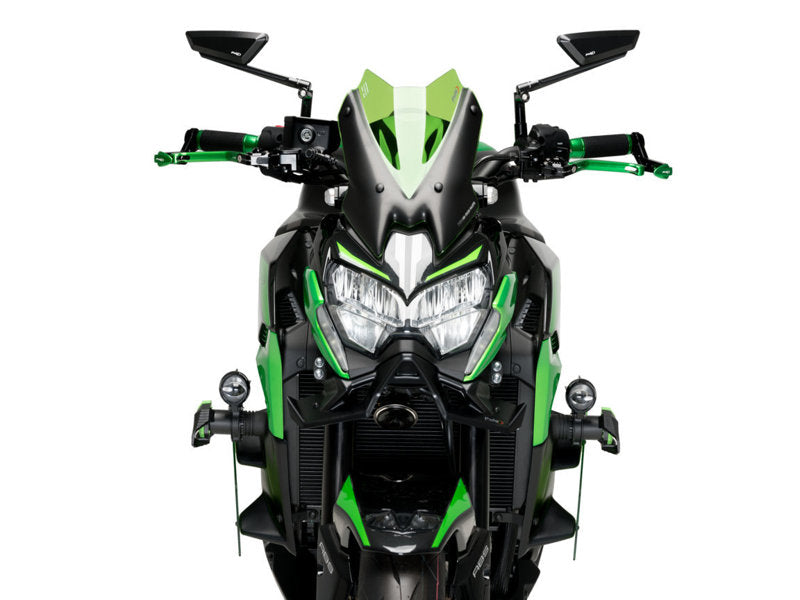 Puig Naked Front Downforce Spoilers In Matt Black for Kawasaki Z900 (20-24)