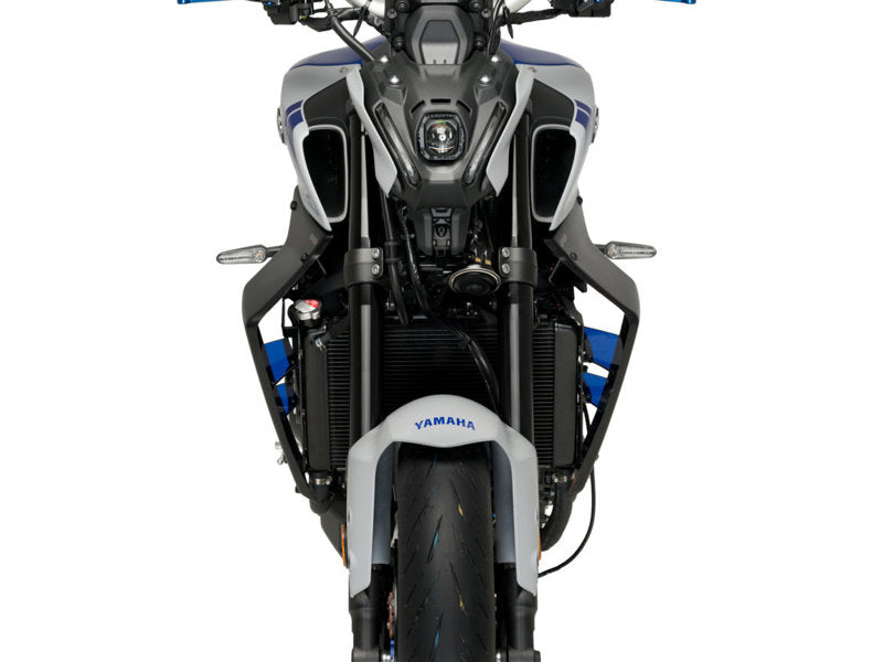 Puig GP Front Downforce Spoilers In Black for Yamaha MT-09 SP (21-23)